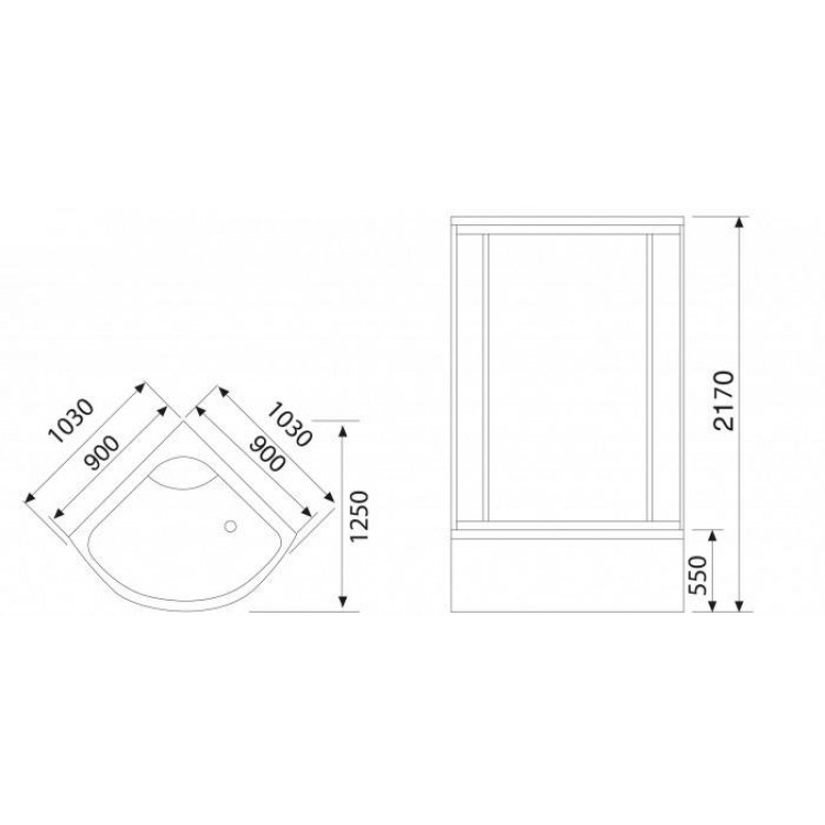 Masāžas dušas kabīne Duschy 103x103x217cm 6026 Masāžas dušas kabīne Duschy 103x103x217cm 6026