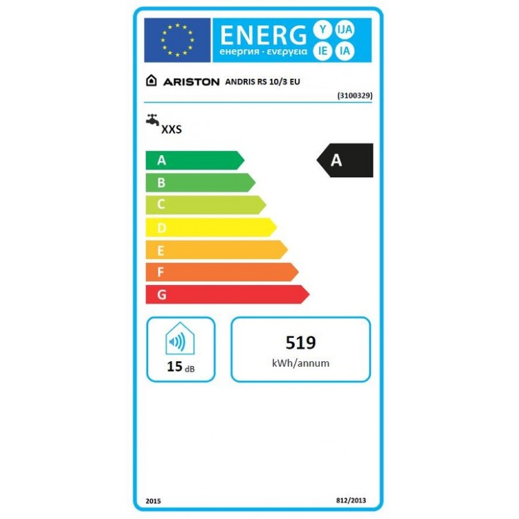 Elektriskais ūdens sildītājs (boileris) Ariston Andris RS 10 L virs izlietnes 11070 Elektriskais ūdens sildītājs (boileris) Ariston Andris RS 10 L virs izlietnes 11070