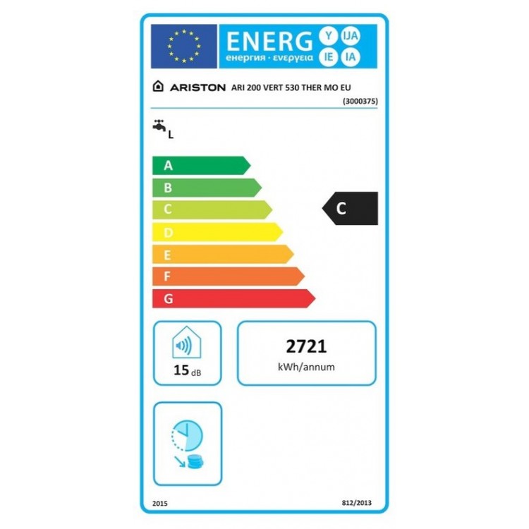 Elektriskais ūdens sildītājs (boileris) Ariston 200L Ther Mo vertikāls, 11083 Elektriskais ūdens sildītājs (boileris) Ariston 200L Ther Mo vertikāls, 11083