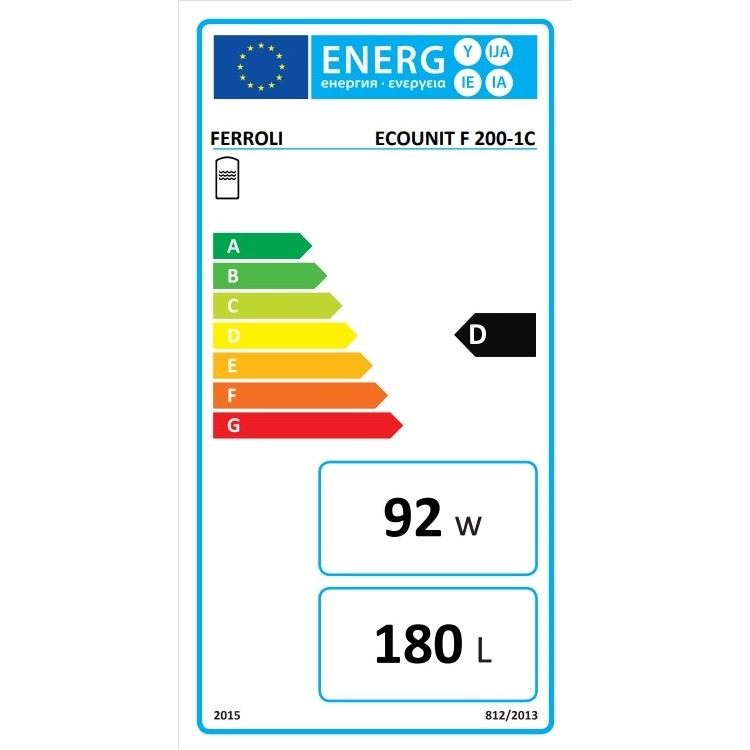 Grīdas kombinētais ūdens sildītājs Ferroli ECOUNIT F 200-1С 200L