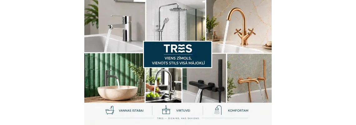 TRES jaucējkrāni – spāņu dizains, kvalitāte un tehnoloģijas, kas strādā tavā labā.