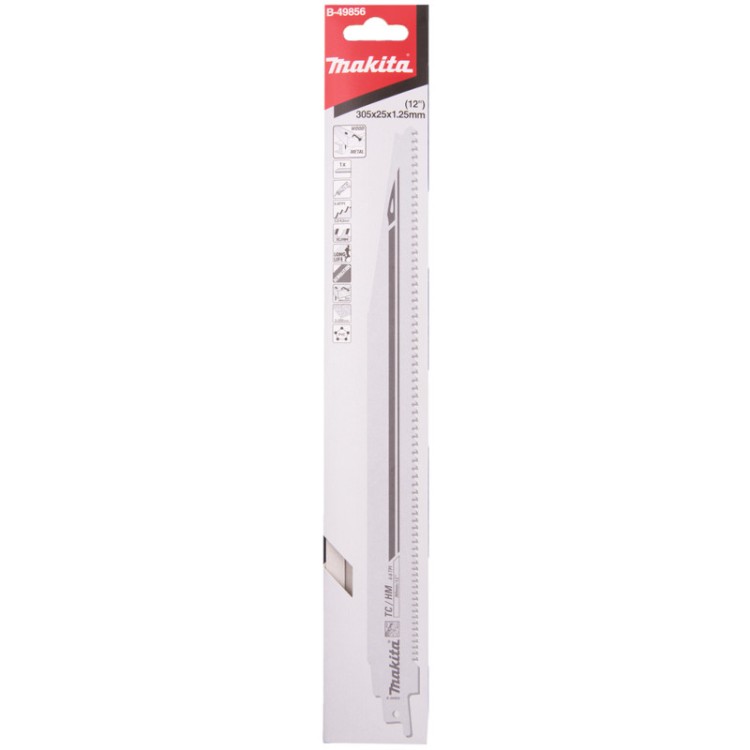 Zobenzāģa asmenis TC/HM Multi 305x1.25mm (6-8Tpi) Makita Zobenzāģa asmenis TC/HM Multi 305x1.25mm (6-8Tpi) Makita