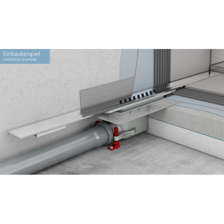 Dušas kanāls bez restes ACO Showerdrain S+ DN50 H 70-160 mm, 9010.51.21 Dušas kanāls bez restes ACO Showerdrain S+ DN50 H 70-160 mm, 9010.51.21