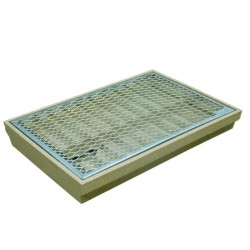 Kājslauķu vanniņa ar tērauda režģi ACO Vario 600x400 mm