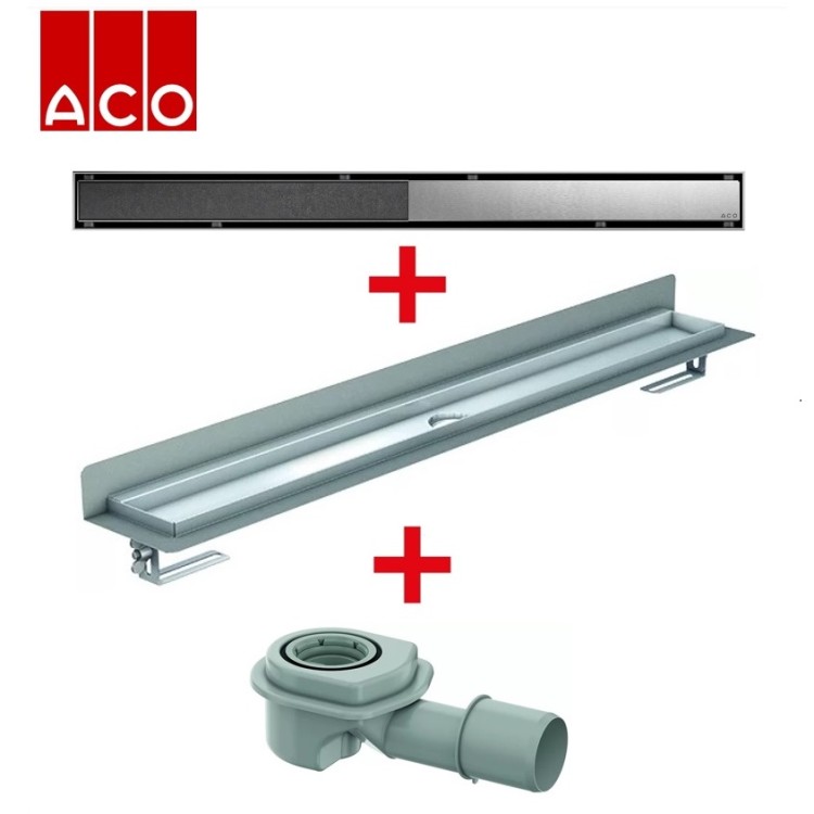 Dušas kanāls ar resti ACO ShowerDrain M 1000mm, h-54mm, vertikāls atloks