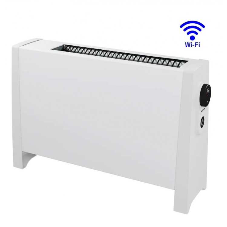 Elektriskais radiators pārnēsājamais ar termoventilatoru ADAX VILJE WiFi 2000W, balts