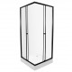 Dušas stūris kvadrātveida AQUALINE 90x90 cm ar paliktni, melns/caurspīdīgs Dušas stūris kvadrātveida AQUALINE 90x90 cm ar paliktni, melns/caurspīdīgs