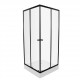 Dušas stūris kvadrātveida AQUALINE 90x90 cm ar paliktni, melns/caurspīdīgs Dušas stūris kvadrātveida AQUALINE 90x90 cm ar paliktni, melns/caurspīdīgs