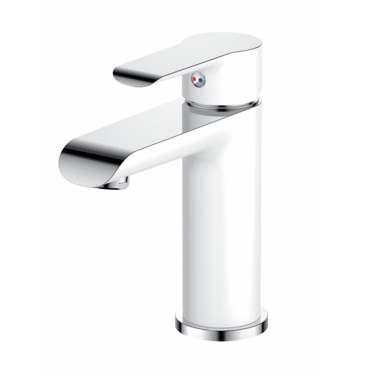 Izlietnes maisītājs Aqualine Bianca, balts/hroms