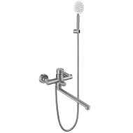 Vannas un dušas maisītājs Aqualine Steel, izteka 300mm, nerūsējošais tērauds