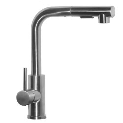 Virtuves izlietnes maisītājs ar izvelkamu izteku Aqualine Steel RV026