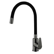 Virtuves izlietnes maisītājs Aqualina Color Flex RS, melns/melns matēts