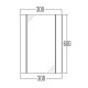 Vannas istabas skapītis ar spoguli Aqualine Basic 30x30cm, 932NPK40