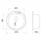 Virtuves izlietne Aqualine Venera 510x510 mm, 36S1001