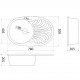 Virtuves izlietne Aqualine Venera Plus 780x500 mm, 36S1300 Virtuves izlietne Aqualine Venera Plus 780x500 mm, 36S1300