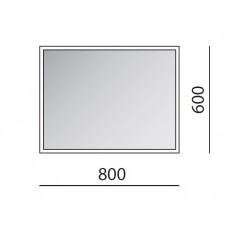 Spogulis ar LED apgaismojumu Balteco 80x60cm, ST80