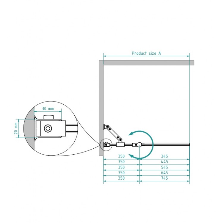 Vannas sieniņa Baltijos Brasta MAJA PLUS 90cm