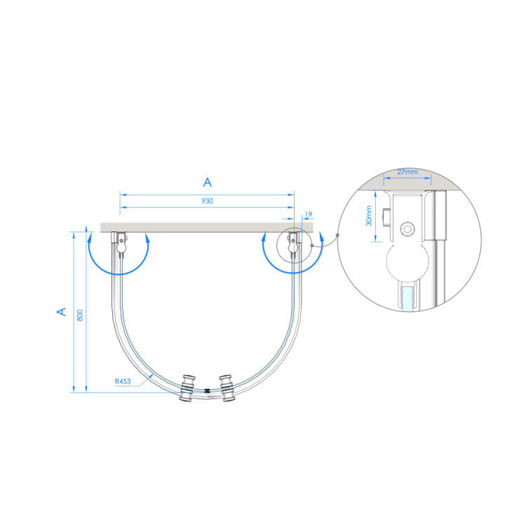 Dušas stūris pusapaļš Baltijos Brasta ADA 90x80cm Dušas stūris pusapaļš Baltijos Brasta ADA 90x80cm