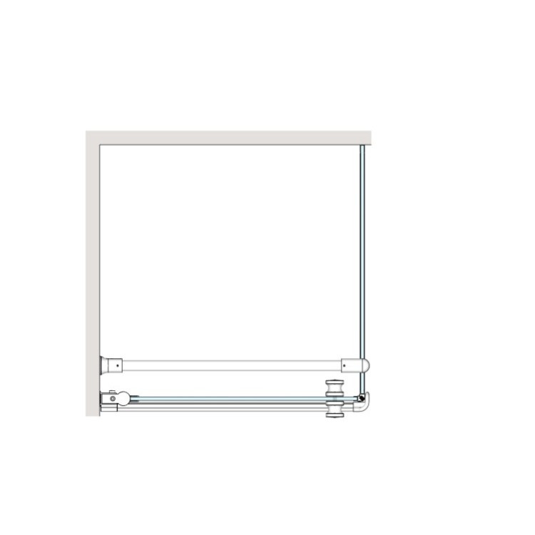 Dušas stūris kvadrātveida Baltijos Brasta KRISTINA 90x90 cm