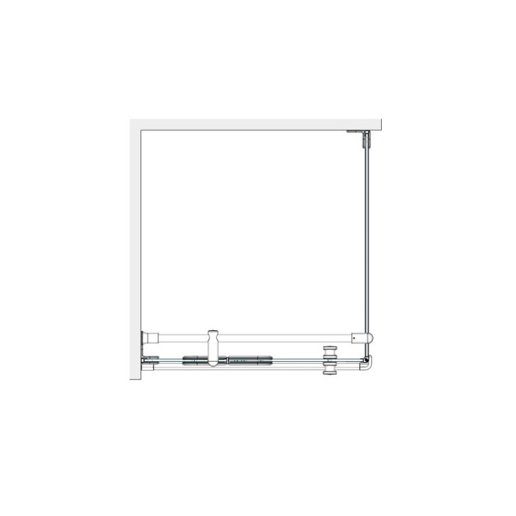 Dušas stūris kvadrātveida Baltijos Brasta NORA PLUSS QUADRO 90x90 cm