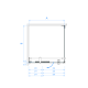 Dušas stūris kvadrātveida Baltijos Brasta NORA PLUSS QUADRO 90x90 cm