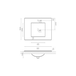 Vannas istabas uzliekamā izlietne Bathco Nuevo 81x46cm, 4012/NM