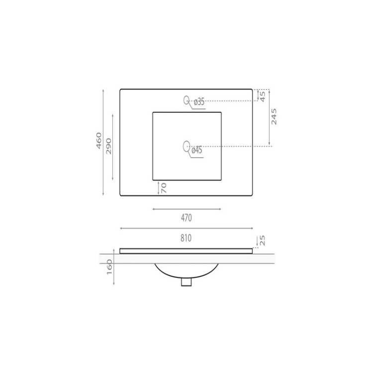 Vannas istabas uzliekamā izlietne Bathco Nuevo 81x46cm, 4012/NM