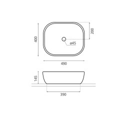Vannas istabas uzliekamā izlietne Bathco Dublin 33x33cm, 0067