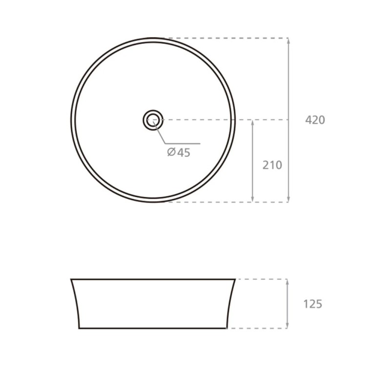 Vannas istabas uzliekamā izlietne Bathco Volta 42x42cm, 4087