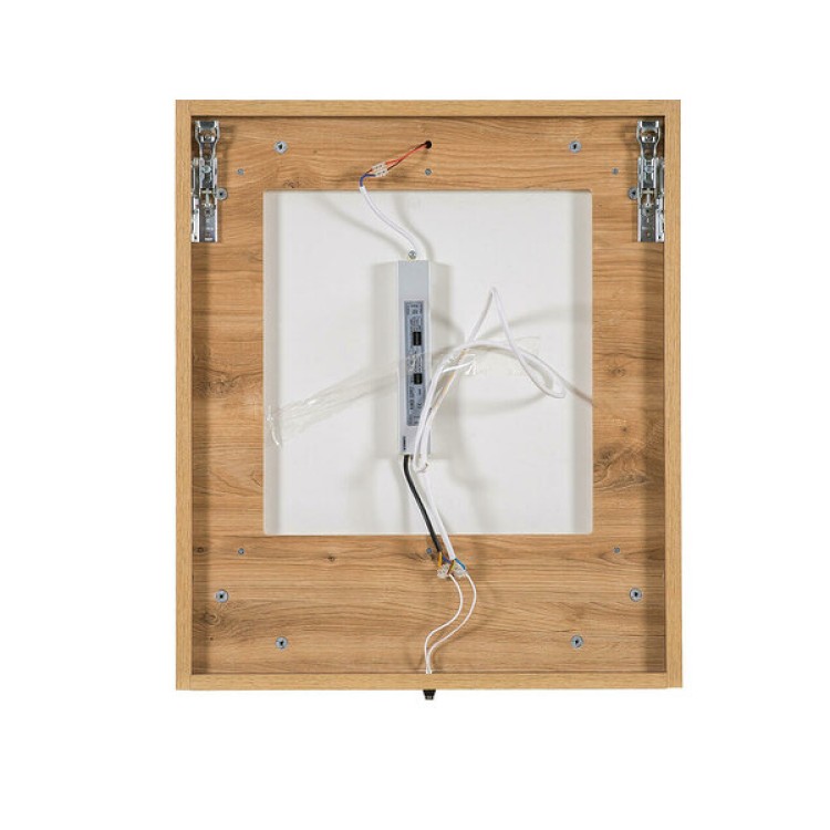 Spogulis ar plauktu un LED apgaismojumu Akvarodos EDDA 80x70cm Spogulis ar plauktu un LED apgaismojumu Akvarodos EDDA 80x70cm