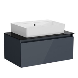 Vannas istabas skapītis ar izlietni Vitra NUO 80cm, antracīts