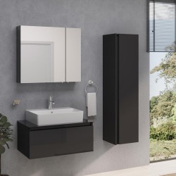 Vannas istabas skapītis ar izlietni Vitra NUO 80cm, antracīts
