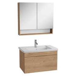 Vannas istabas skapītis ar izlietni Vitra Quadrum 80cm, ozols