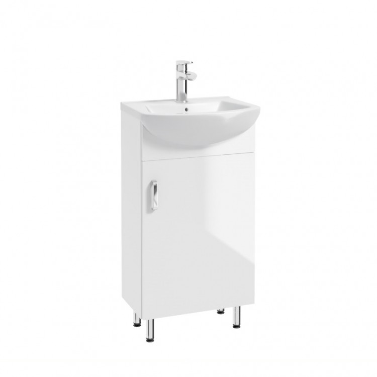 Vannas istabas skapītis ar izlietni Trance Tomaso 45cm, balts Vannas istabas skapītis ar izlietni Trance Tomaso 45cm, balts