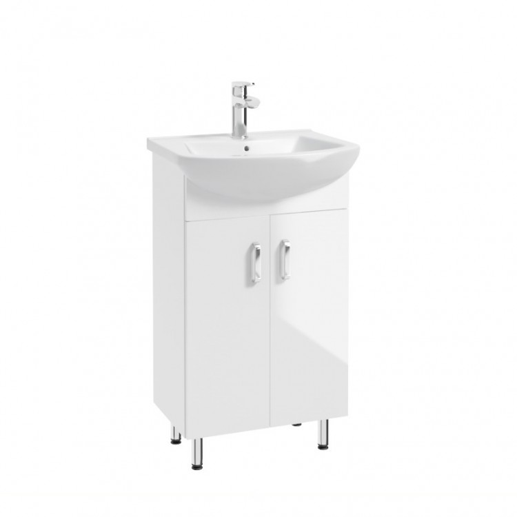Vannas istabas skapītis ar izlietni Trance Tomaso 50cm, balts Vannas istabas skapītis ar izlietni Trance Tomaso 50cm, balts