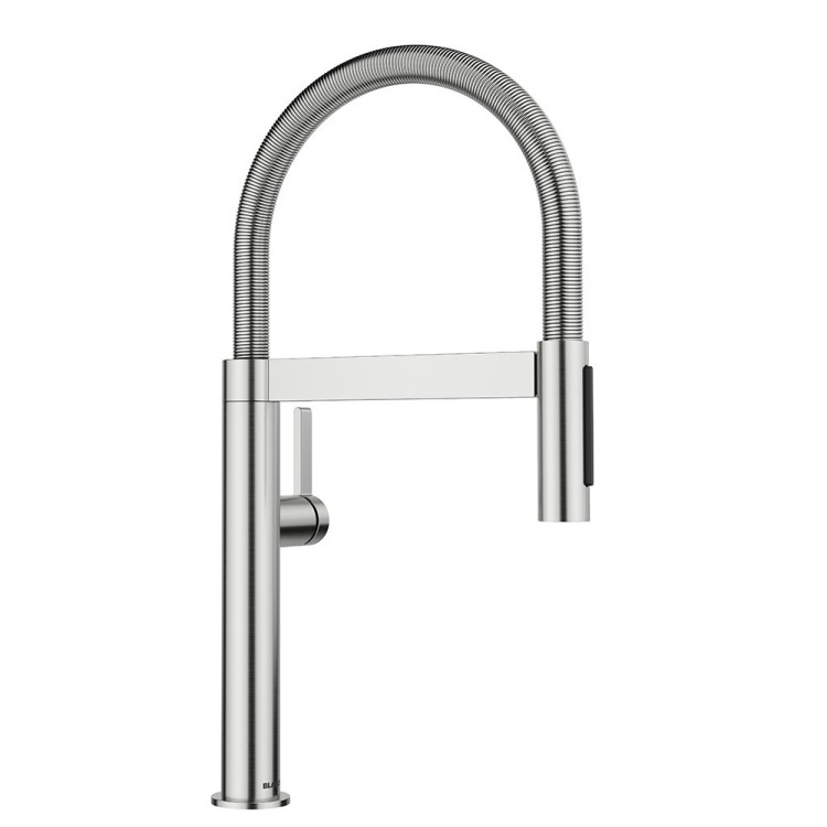 Virtuves izlietnes maisītājs ar izvelkamu izteku Blanco Blancoculina-S II Mini, PVD tērauds