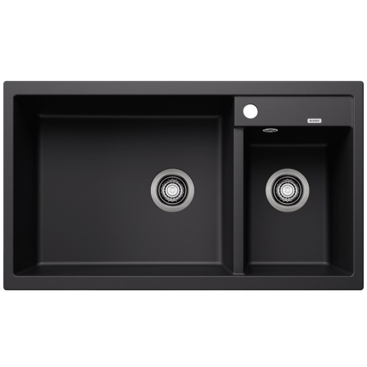 Virtuves izlietne Silgranit Blanco METRA 9 86x50cm, melna