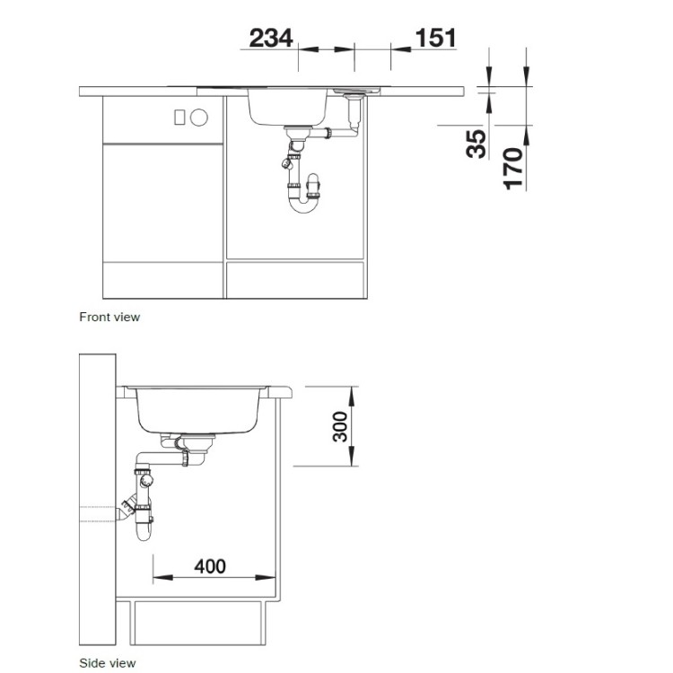 Virtuves izlietne Blanco LANTOS 9 E-IF 93x51 cm, 516277