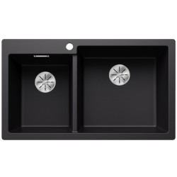 Virtuves izlietne Silgranit Blanco PLEON 9 86x50cm R, melna