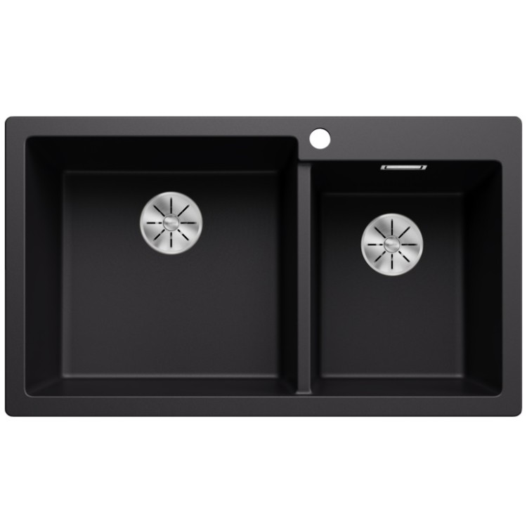 Virtuves izlietne Silgranit Blanco PLEON 9 86x50cm L, melna