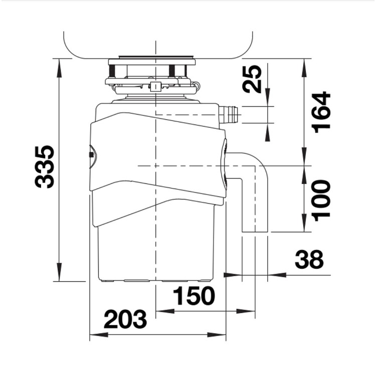 Pārtikas atkritumu smalcinātajs BLANCO FWD Medium 0.75 HP