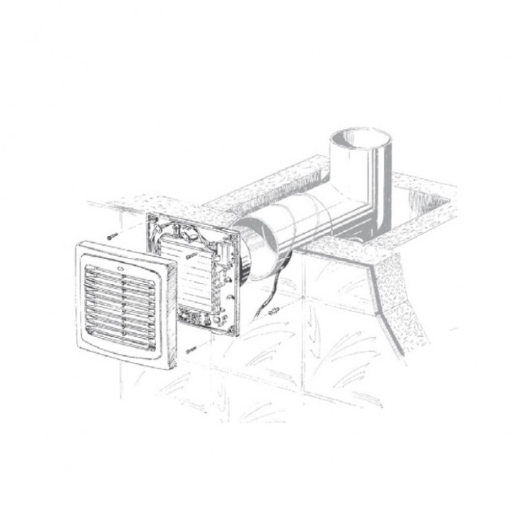 Sadzīves ventilators Blauberg AUTO 100H ar automātiskajām žalūzijām Sadzīves ventilators Blauberg AUTO 100H ar automātiskajām žalūzijām