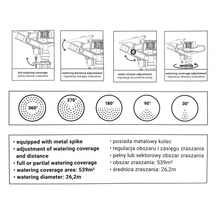 Bradas White Line Pulsējošs laistītājs, WL-Z30