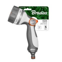 Bradas White Line Smooth Control Regulējama laistīšanas pistole, 5 režīmi, WL-EN55M