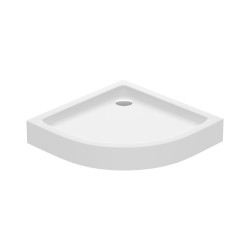 Dušas stūris pusapaļš Cersanit Brasco ar paliktni Tako 80x80 cm, hroms