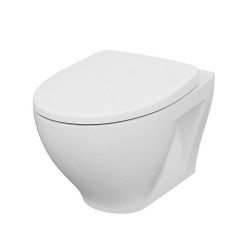 Tualetes pods piekaramais Mito by Cersanit Modus/Savio CleanOn Rimless ar SC vāku, balts