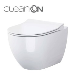 Tualetes pods piekaramais Cersanit Zen ar Slim SC vāku, balts