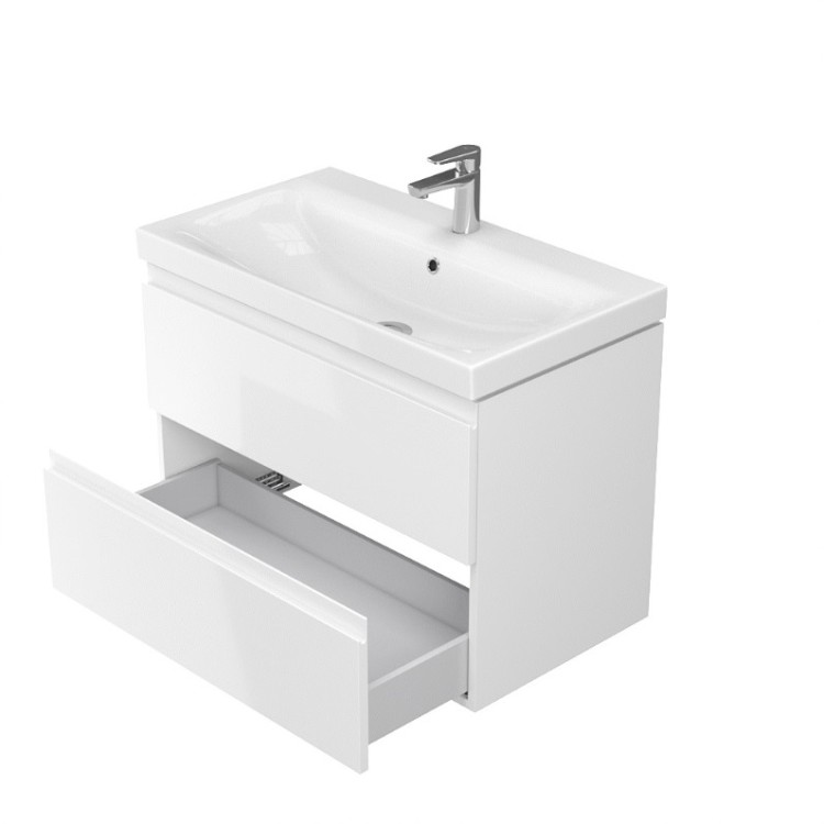 Vannas istabas skapītis ar izlietni Cersanit Moduo 50x40cm, antracīts