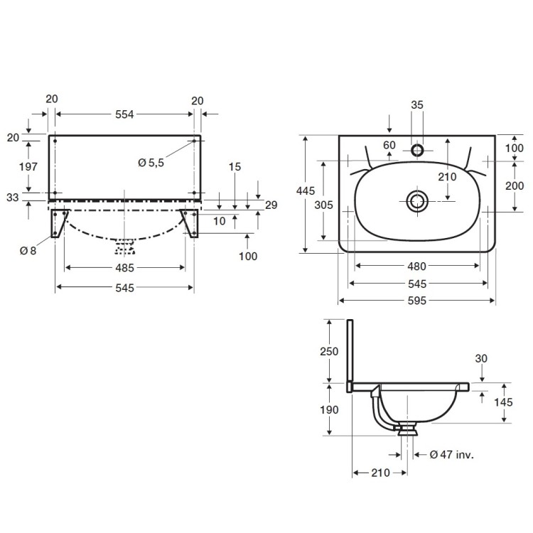 Saimniecības izlietnes Contura Steel RM6 aizsargsieniņa