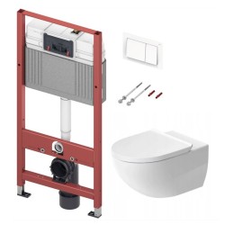 Komplekts Tece WC modulis ar Duravit Architec Rimlees WC podu